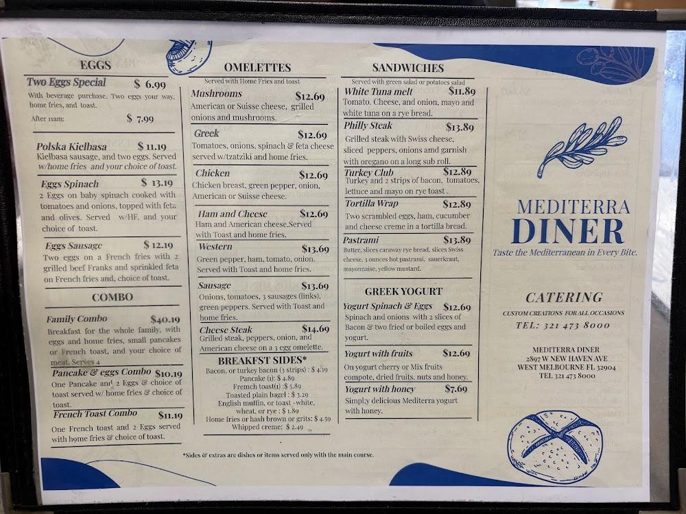 Mediterra Diner Menu image 2